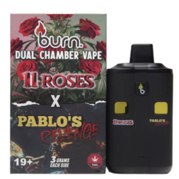 Burn Dual Chamber Vape – 3g + 3g - 11 Roses x Pablo's Revenge - 6 Gram THC - Bulk